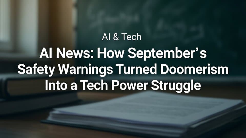 AI News: How September’s Safety Warnings Turned Doomerism Into a Tech Power Struggle