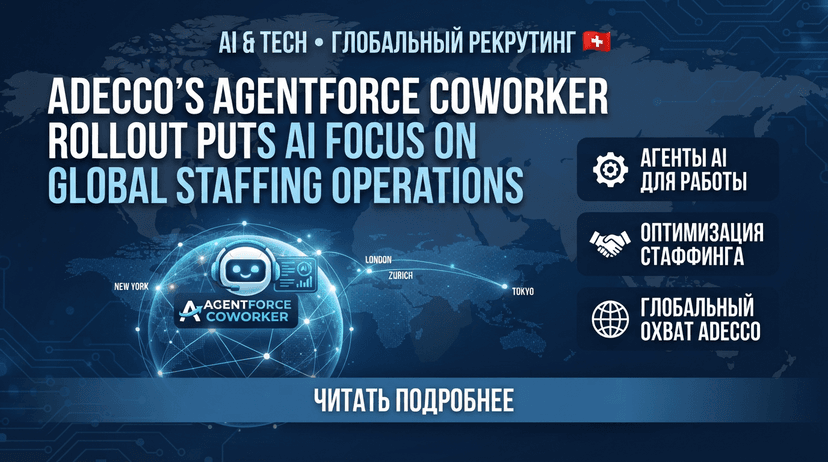 Внедрение Adecco решения Agentforce Coworker смещает фокус ИИ-новостей на глобальные кадровые операции