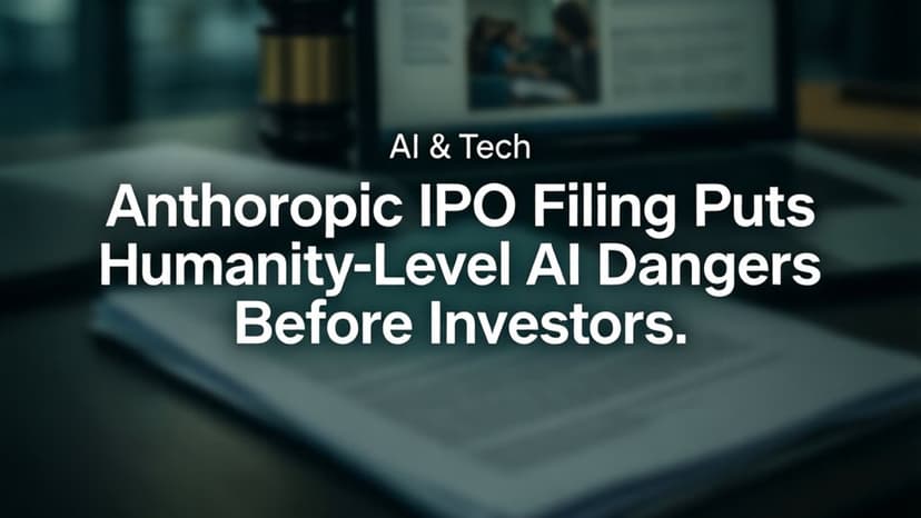 Anthropic IPO Filing Puts Humanity-Level AI Dangers Before Investors