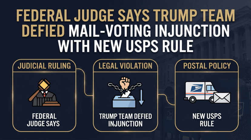 Federal Judge Says Trump Team Defied Mail-Voting Injunction With New USPS Rule