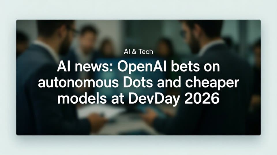 AI news: OpenAI bets on autonomous Dots and cheaper models at DevDay 2026