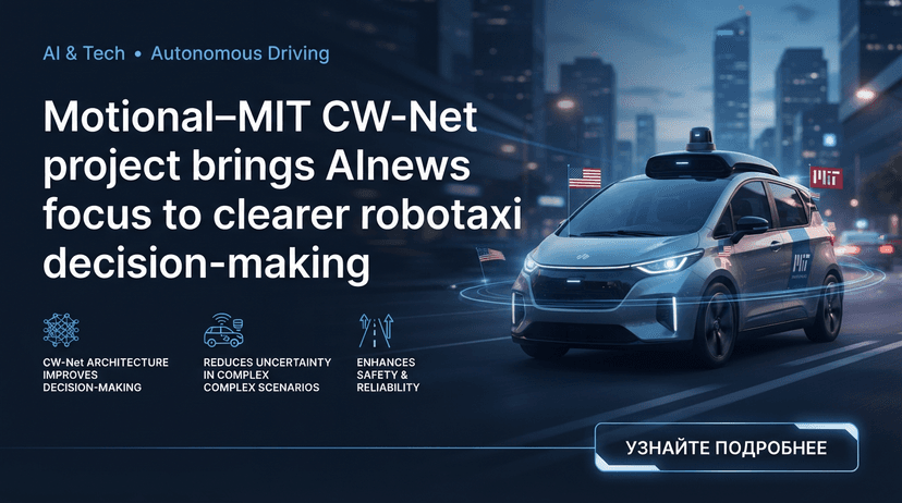 Motional–MIT CW-Net project brings AInews focus to clearer robotaxi decision-making