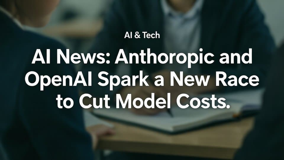 AI News: Anthropic and OpenAI Spark a New Race to Cut Model Costs