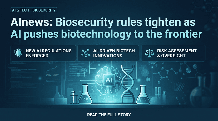 Bio-sécurité : les règles se durcissent face à l'essor de l'IA dans les biotechnologies