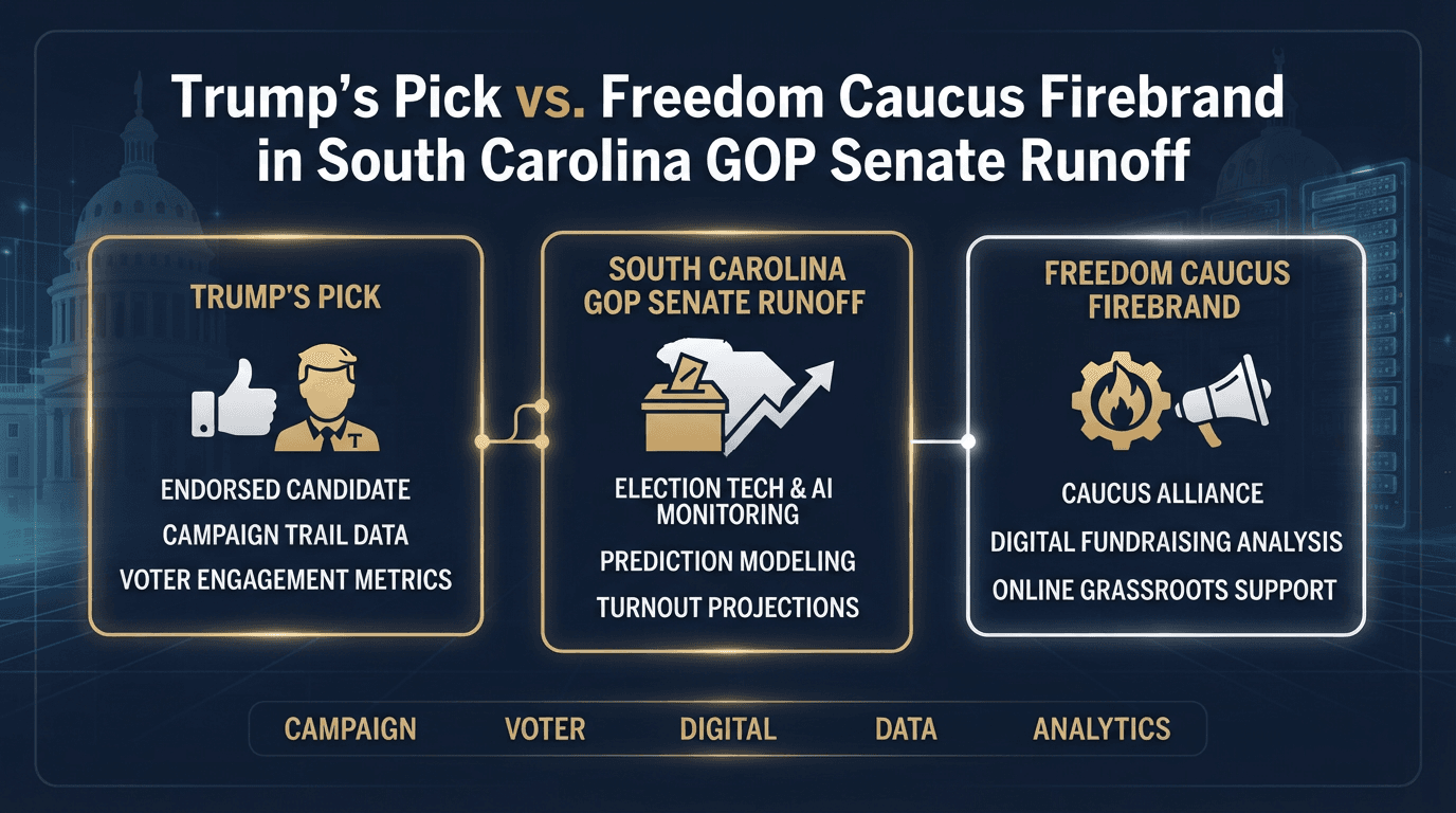 Trump’s Pick vs. Freedom Caucus Firebrand in South Carolina GOP Senate Runoff