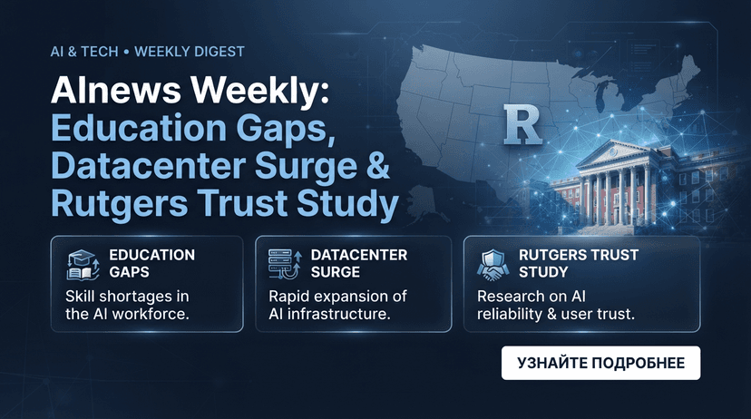 AInews Weekly: Education Gaps, Datacenter Surge and Rutgers Trust Study