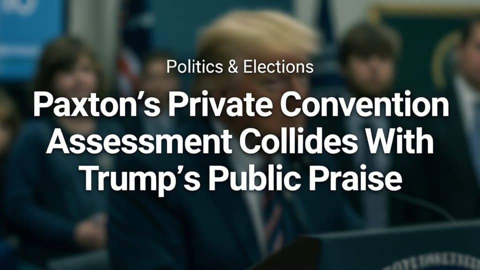 Paxton’s Private Convention Assessment Collides With Trump’s Public Praise
