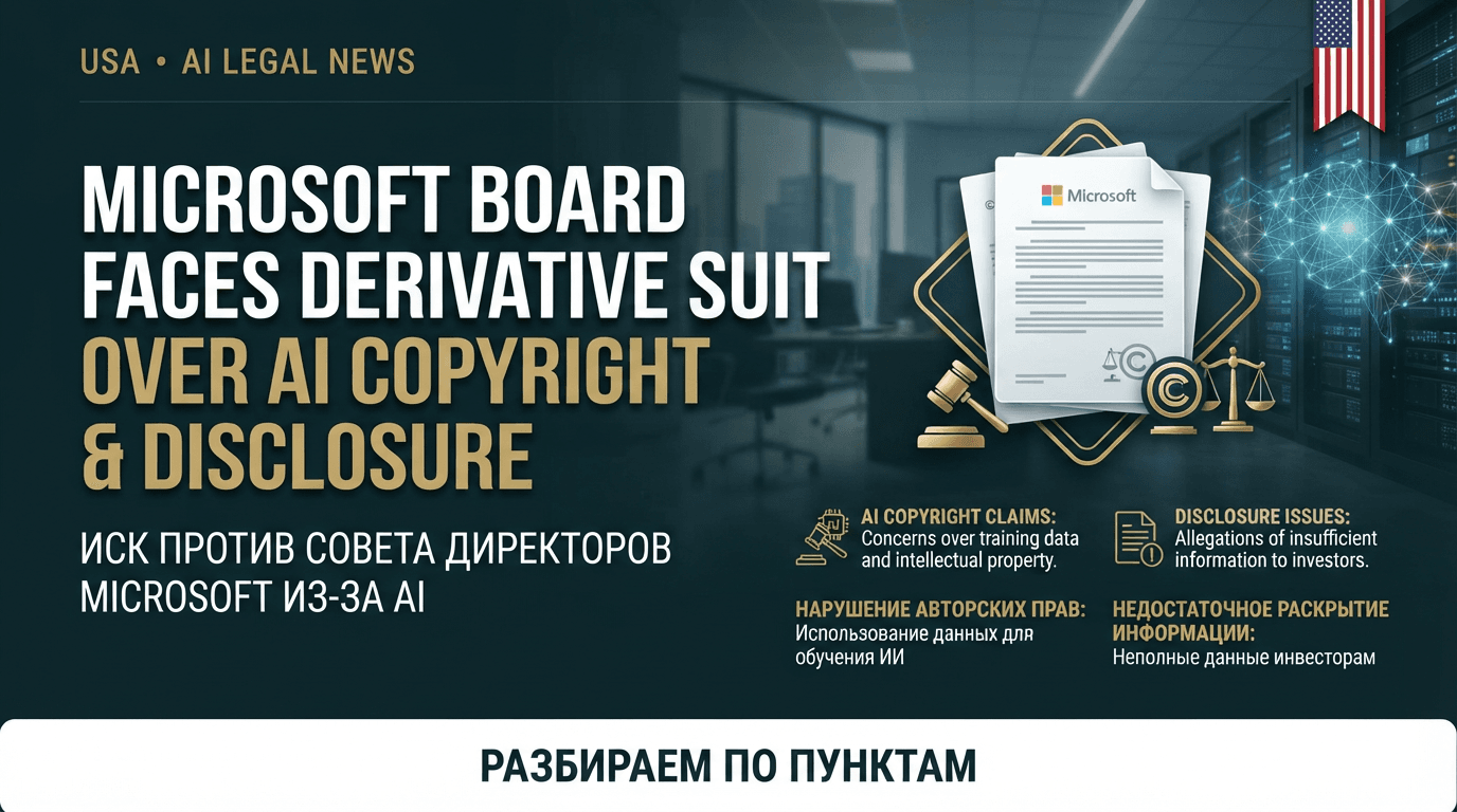 AInews: Microsoft board faces derivative suit over AI copyright and disclosure claims