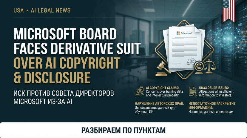 AInews: Microsoft board faces derivative suit over AI copyright and disclosure claims