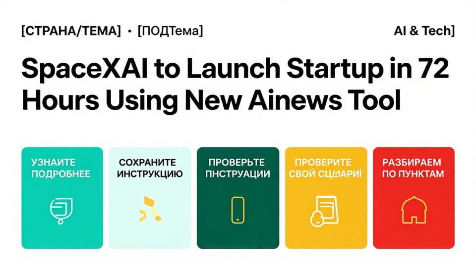 SpaceXAI to Launch Startup in 72 Hours Using New AInews Tool