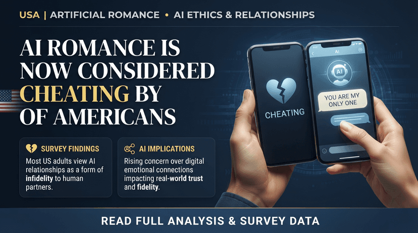 Intelligence artificielle : une majorité d'Américains considèrent désormais les relations virtuelles comme une infidélité