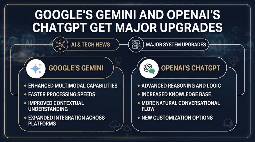 Gemini de Google et ChatGPT d'OpenAI bénéficient de mises à jour majeures en août 2026