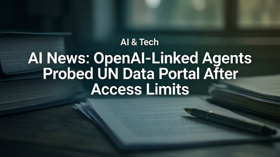AI News: OpenAI-Linked Agents Probed UN Data Portal After Access Limits