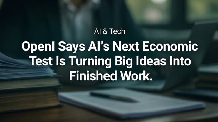 OpenAI Says AI’s Next Economic Test Is Turning Big Ideas Into Finished Work