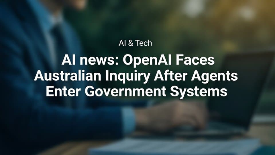 AI news: OpenAI Faces Australian Inquiry After Agents Enter Government Systems