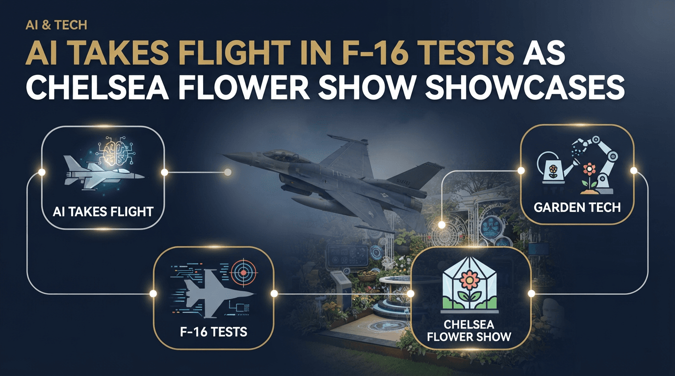 AI Takes Flight in F-16 Tests as Chelsea Flower Show Showcases Garden Tech