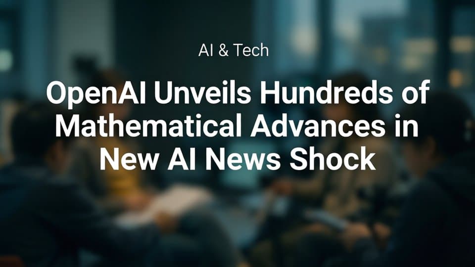 OpenAI Unveils Hundreds of Mathematical Advances in New AI News Shock