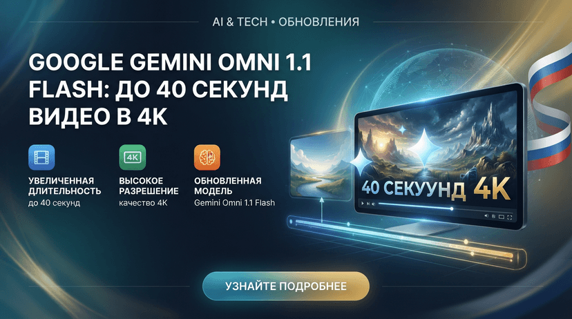 AInews: Google’s Gemini Omni 1.1 Flash Extends AI Video Scenes to 40 Seconds in 4K