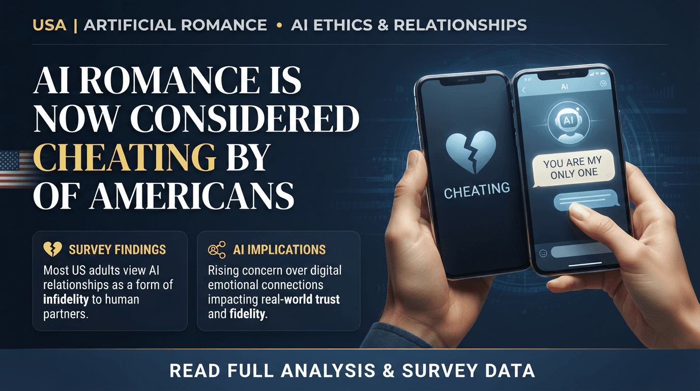 Intelligence artificielle : une majorité d'Américains considèrent désormais les relations virtuelles comme une infidélité