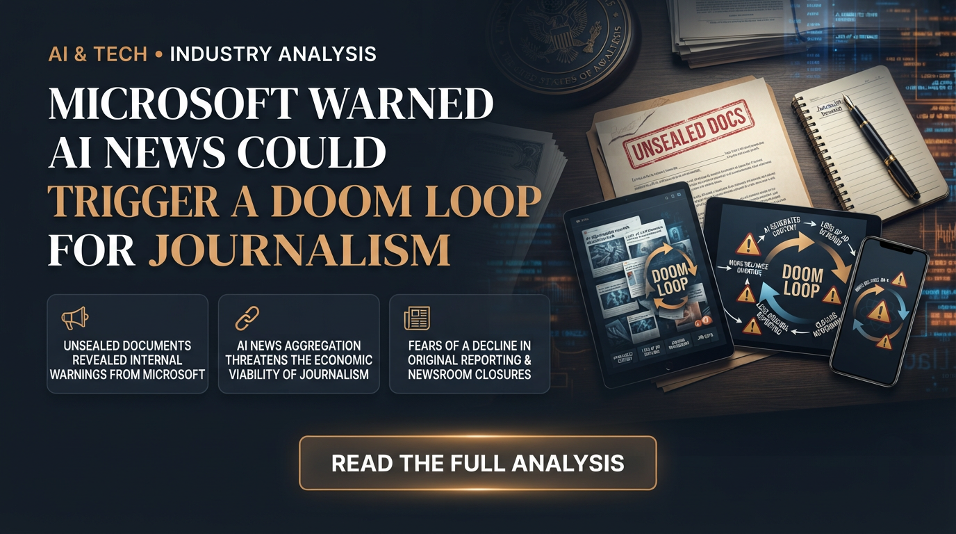 Des documents déclassifiés révèlent que Microsoft avait prévenu qu'une actualité générée par l'IA pourrait entraîner un cercle vicieux pour le journalisme